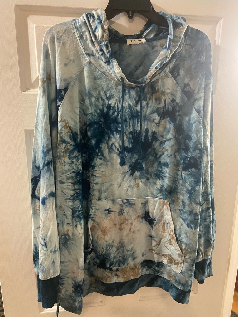 Kinesis 3x Tie-Dye Hooded Pullover Sweater - Blue/Cream